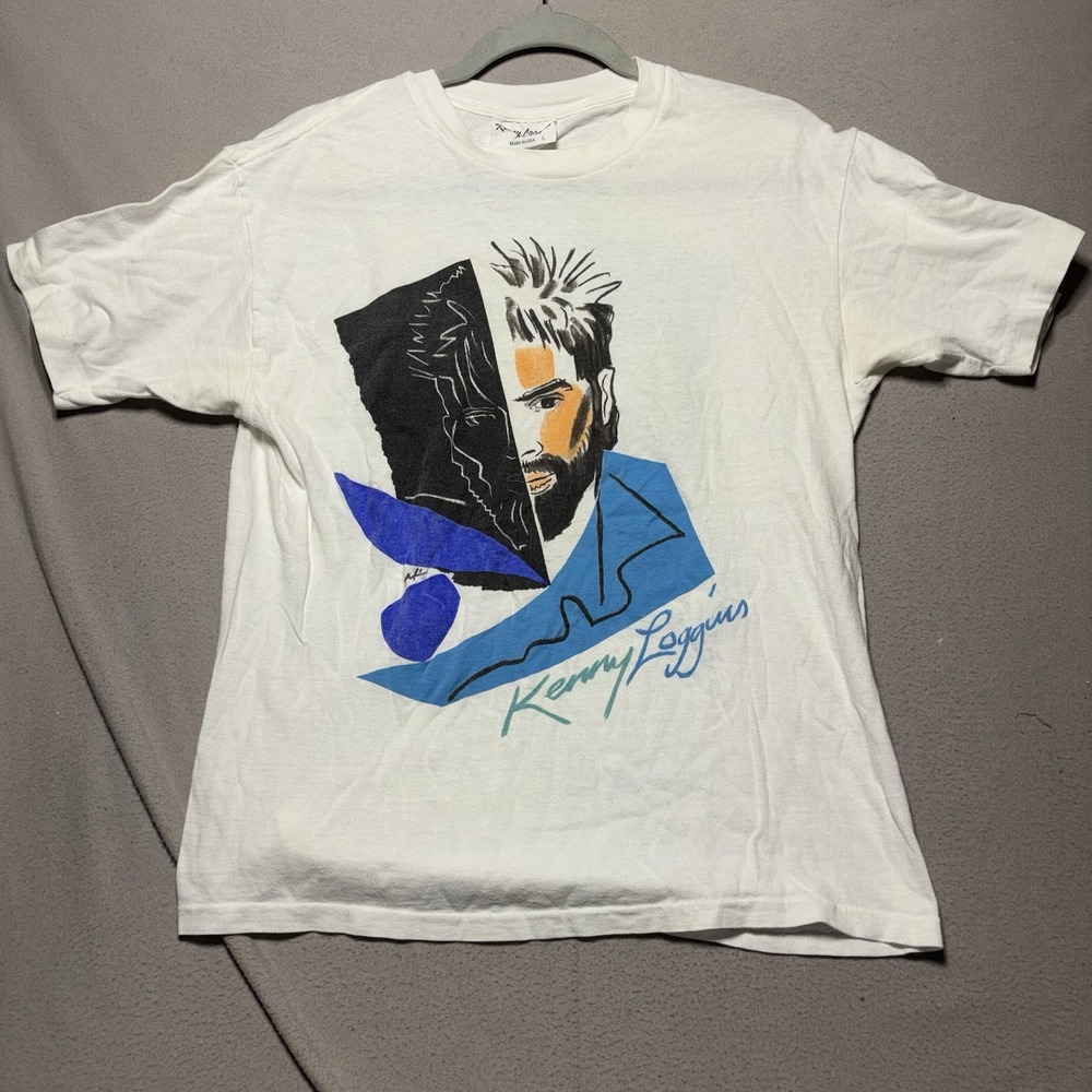 Vintage 1987 Kenny Loggins Summer Tour T Shirt Concert Large Top Gun Footloose